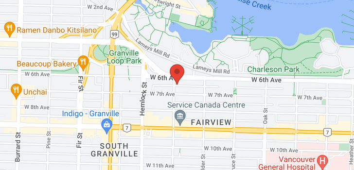 map of 1286 W 6TH AVENUE